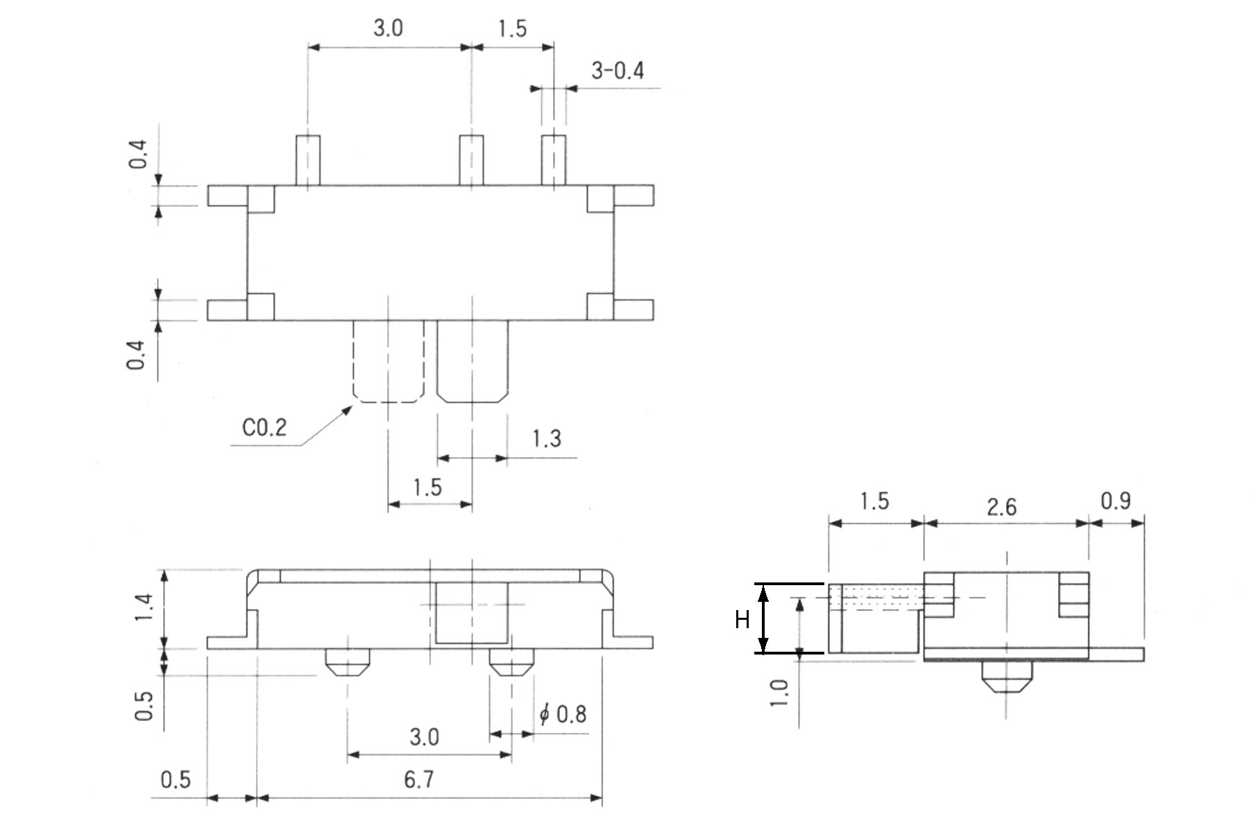 IS-1290AP-B (1.1mm-height actuator); IS-1290P-B (0.4mm-height actuator)